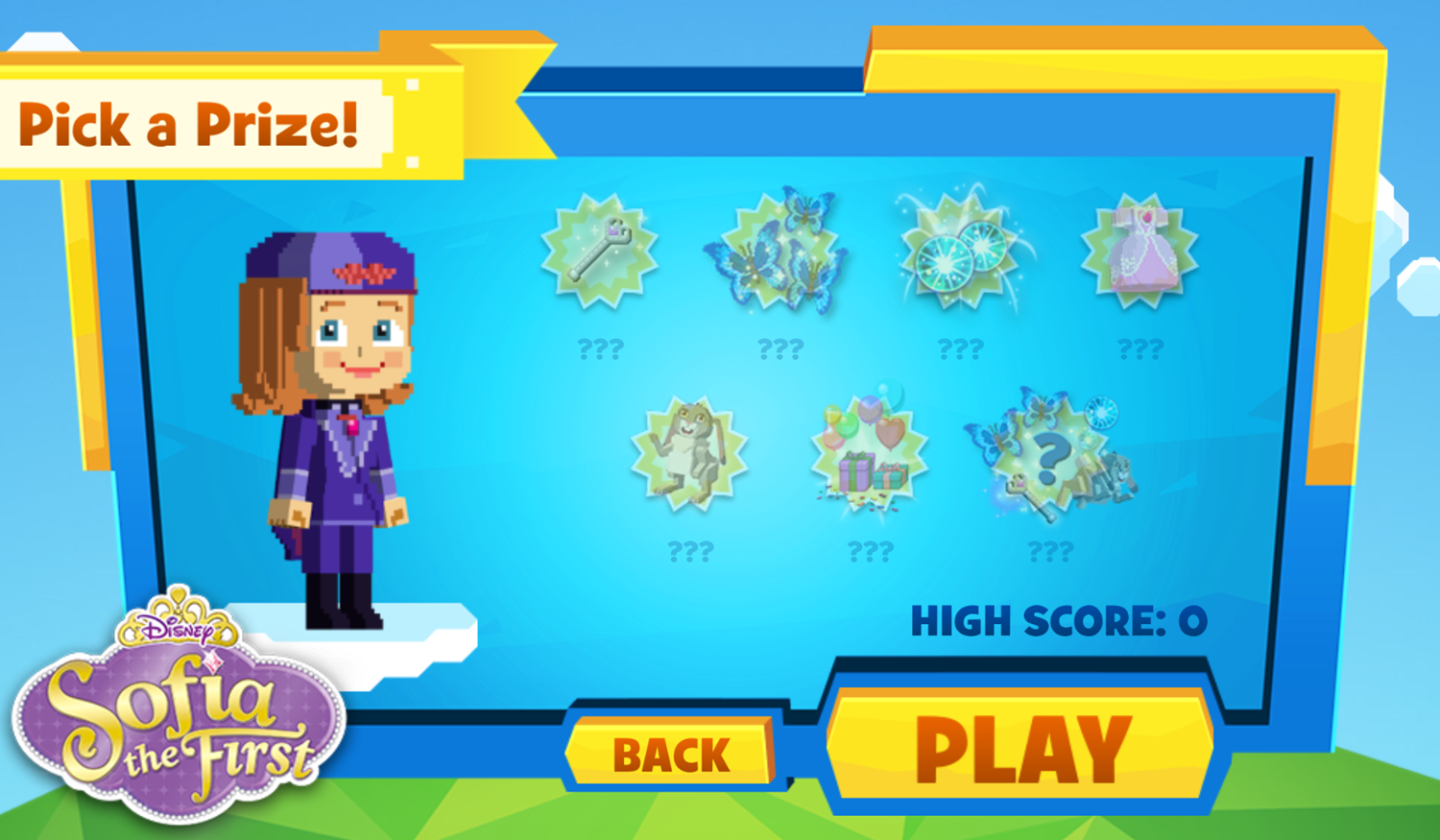 Soaring Over Summer Arcade Game Sofia The First Screenshot.