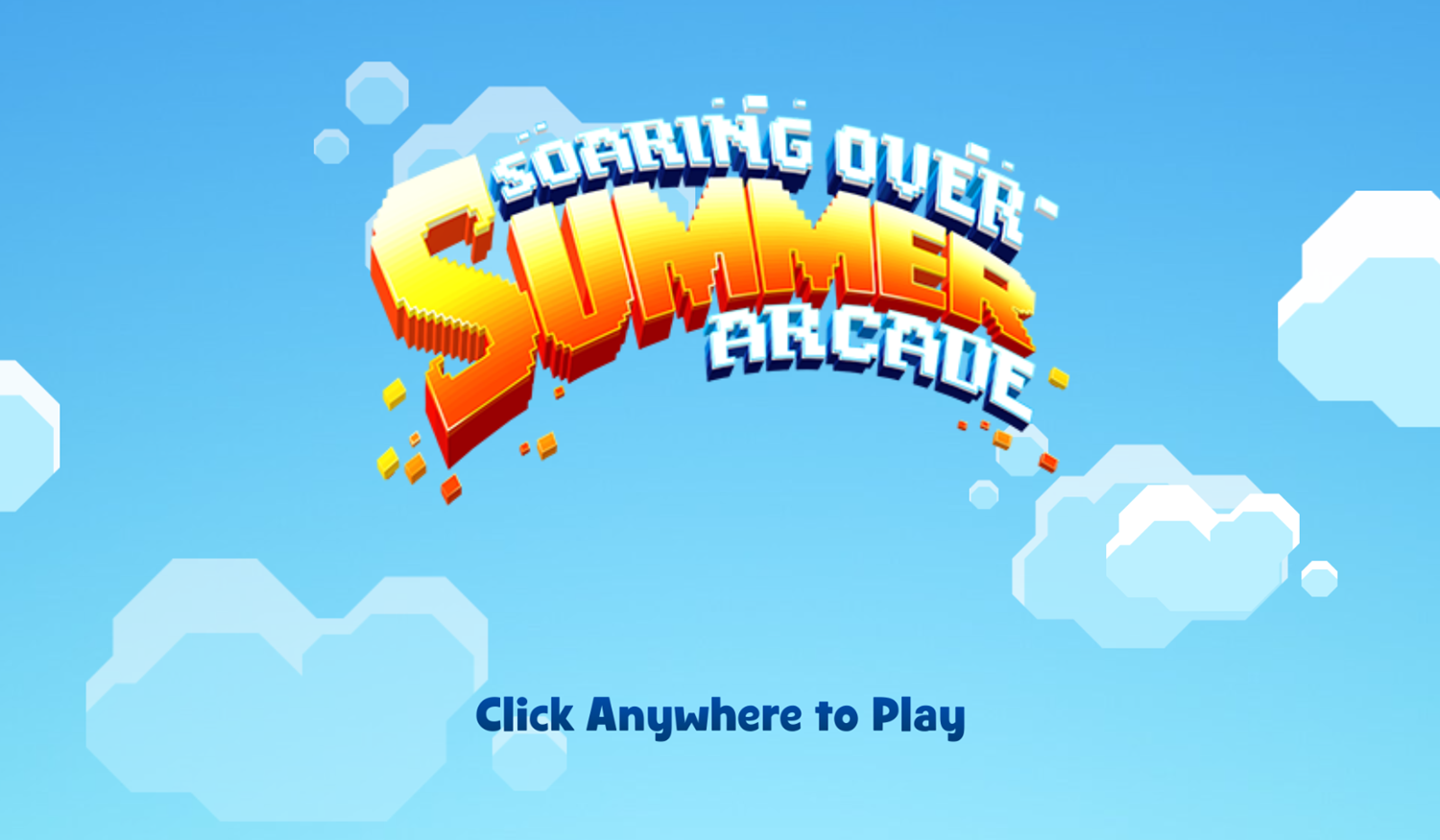 Soaring Over Summer Arcade Game Welcome Screen Screenshot.