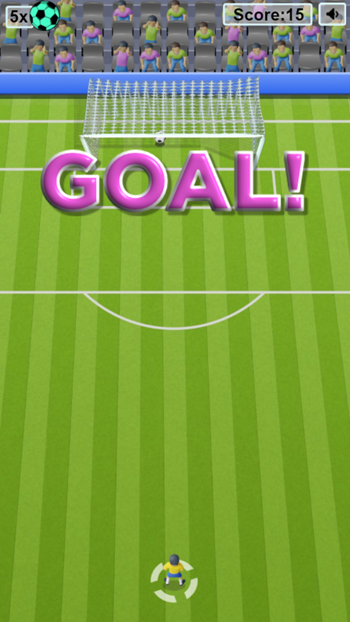 Soccer Free Kick Game Goal Screenshot.