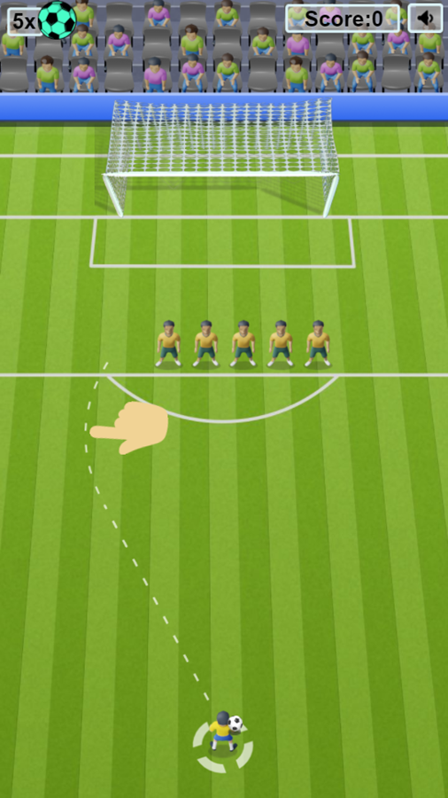Soccer Free Kick Game Instructions Screenshot.