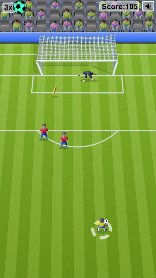 Soccer Free Kick Game Level Progress Screenshot.