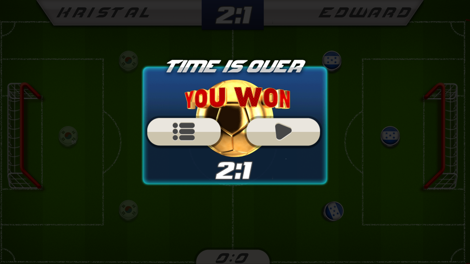 Soccer Online Game Won Screenshot.