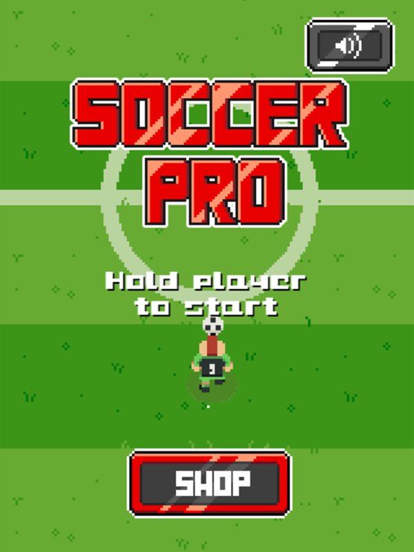Soccer Pro Game Welcome Screen Screenshot.