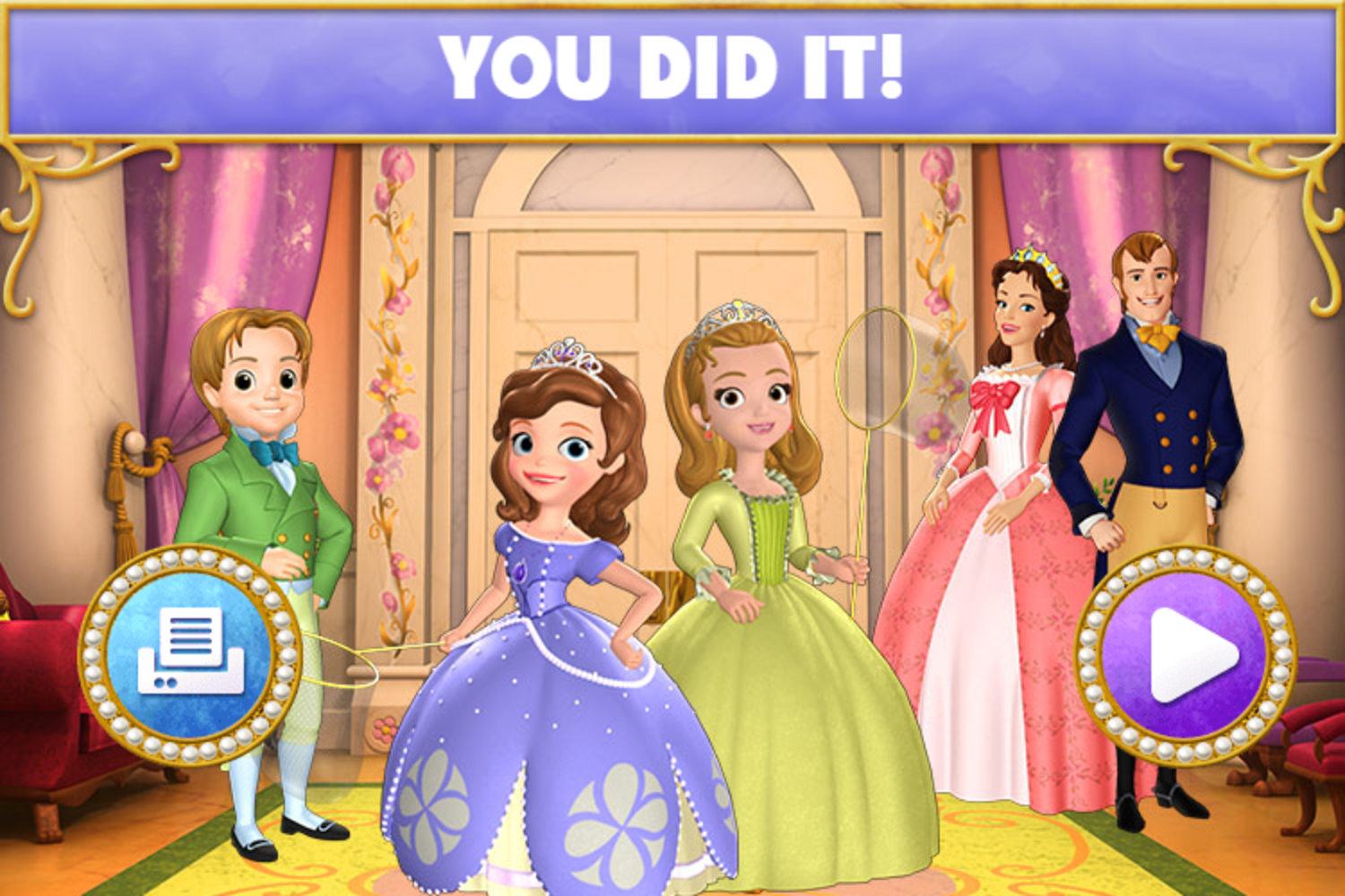 Sofia the First Curse of Princess Ivy Game Complete Screenshot.