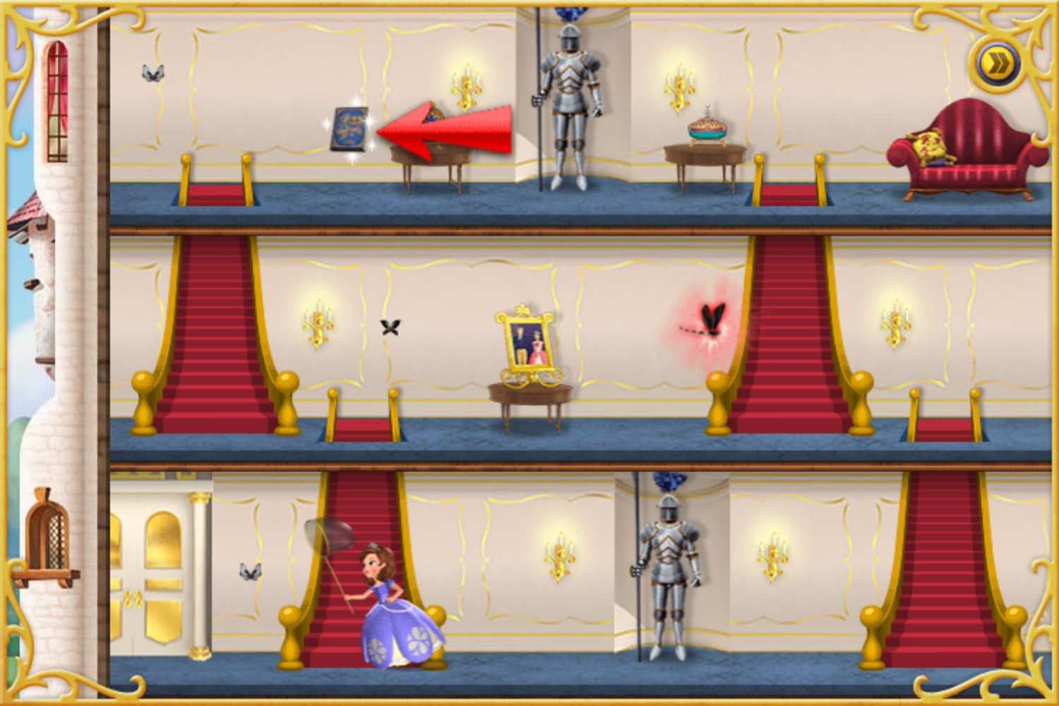 Sofia the First Curse of Princess Ivy Game How To Play Screenshot.