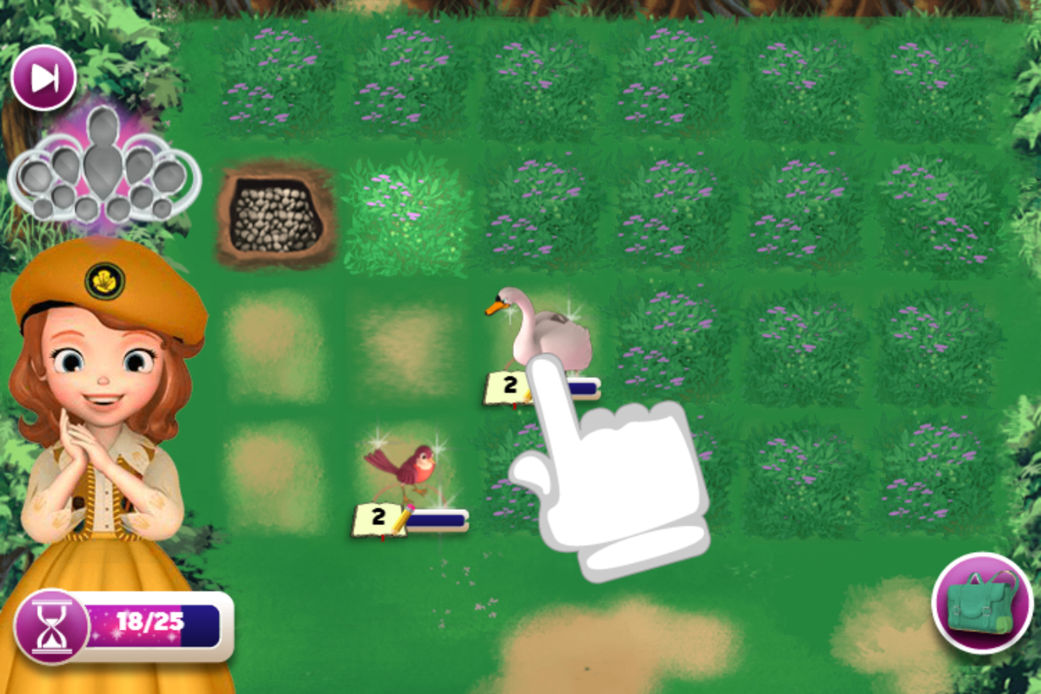 Sofia the First The Buttercups Forest Adventure Game Click The Bird Screenshot.