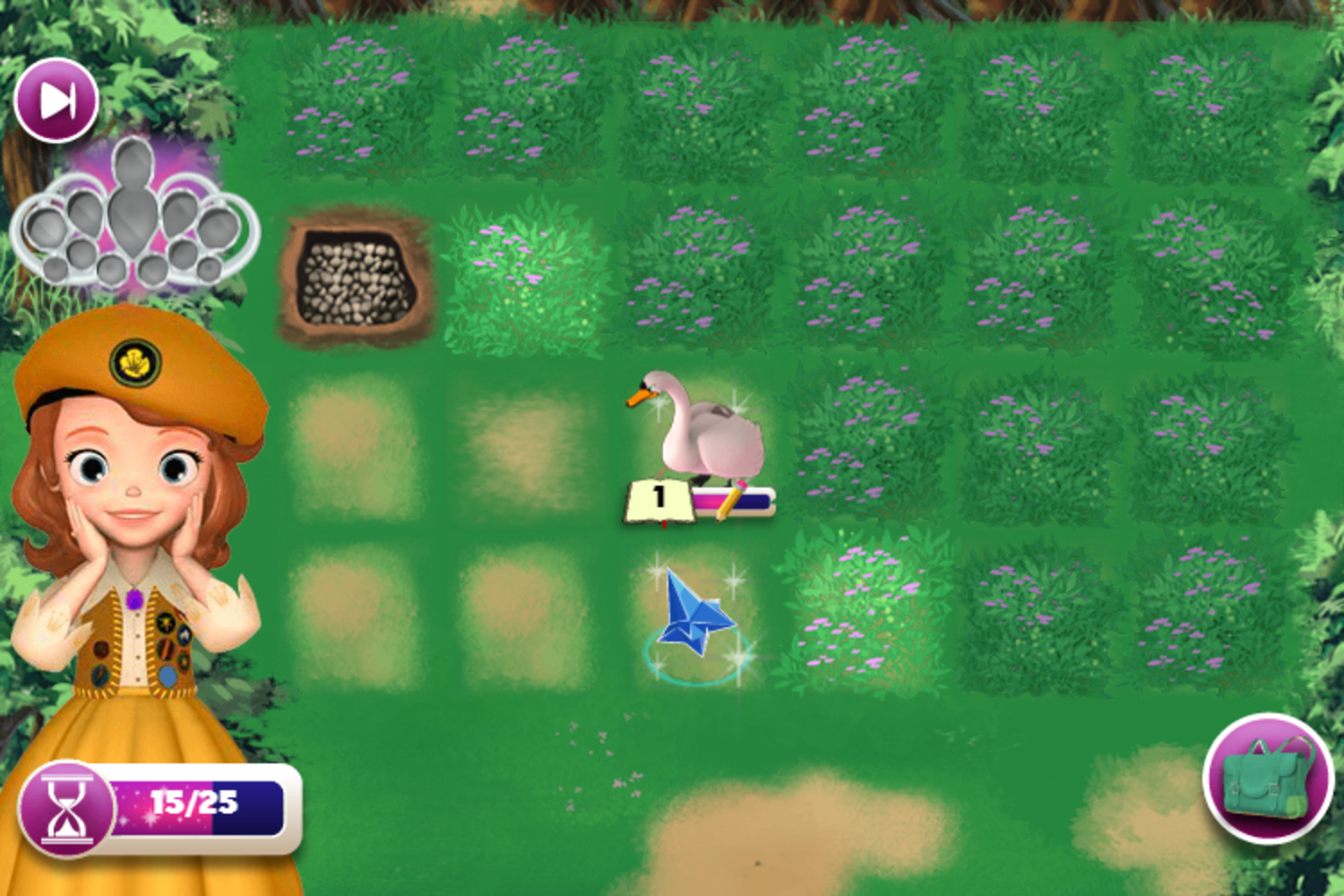 Sofia the First The Buttercups Forest Adventure Game Obtain Gem Screenshot.