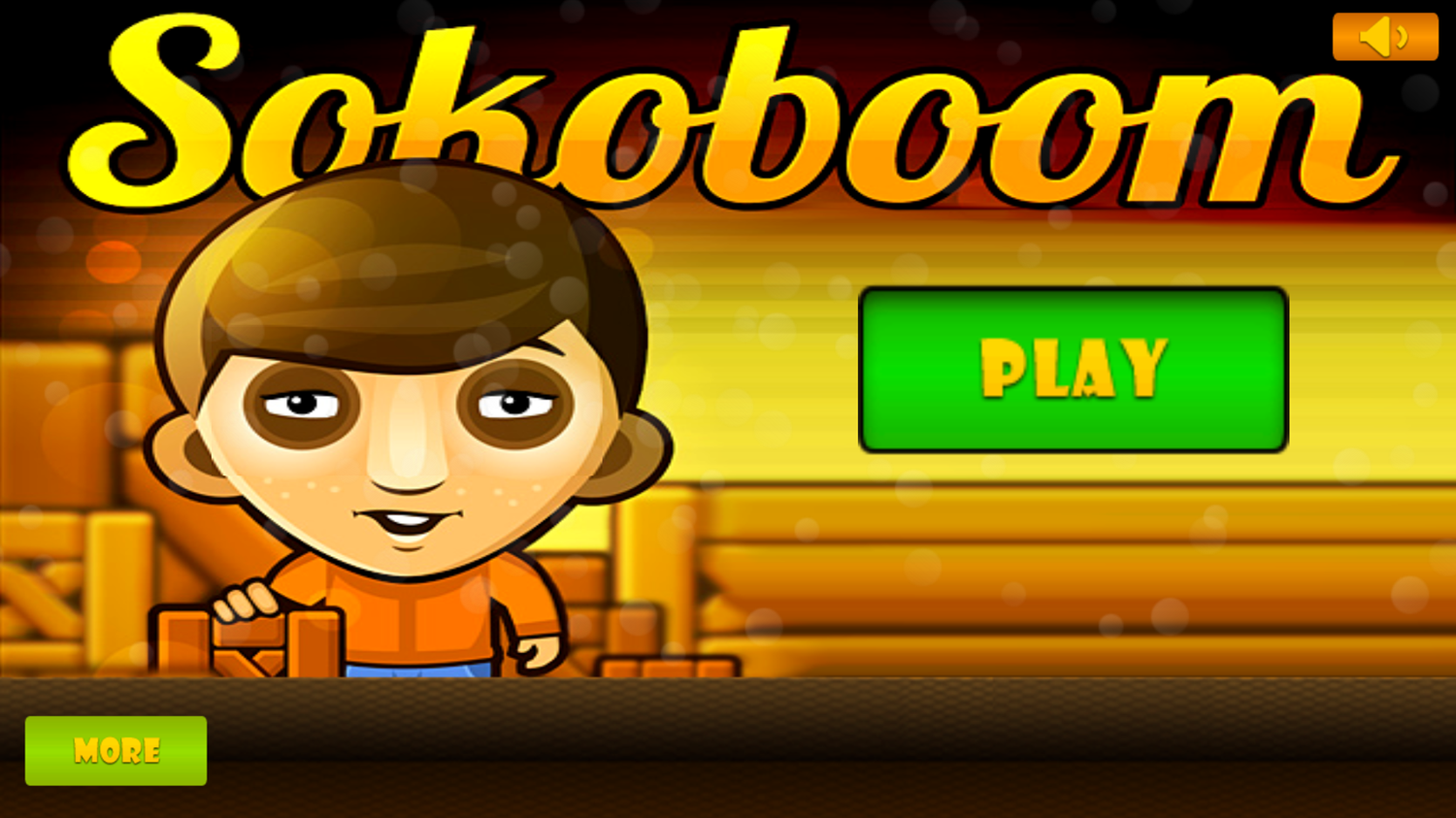 Sokoboom Welcome Screen Screenshot.