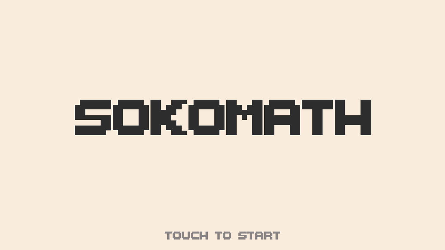 Sokomath Game Welcome Screen Screenshot.