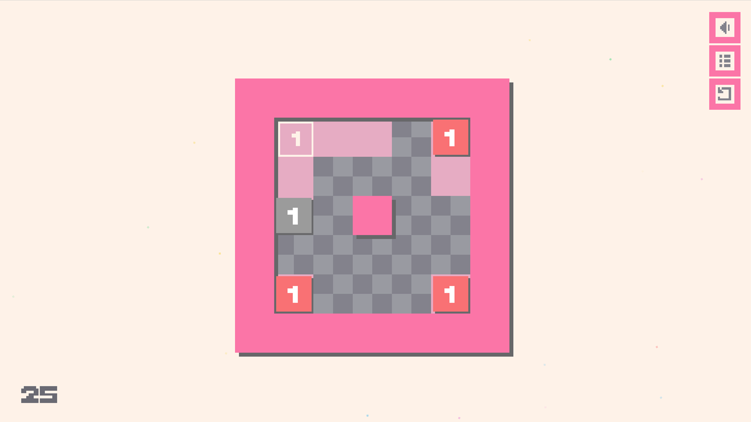 Sokonumber Game Blocked Squares Screenshot.