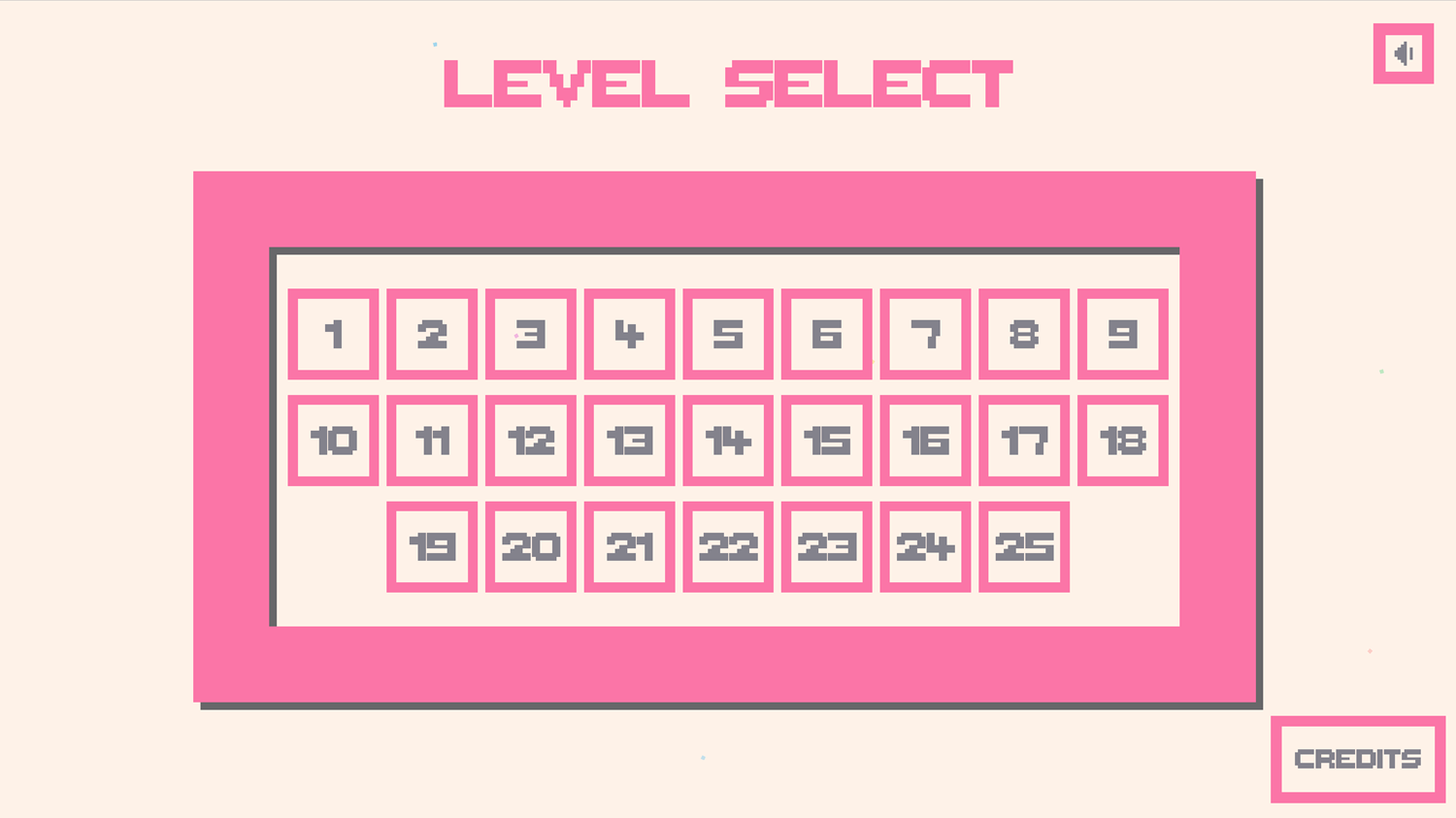 Sokonumber Game Level Select Screen Screenshot.