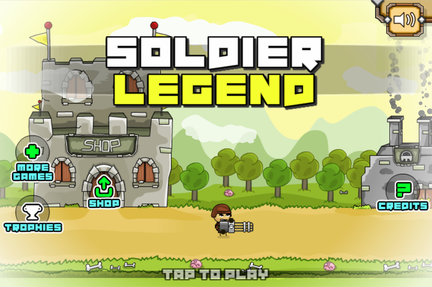 Soldier Legend Game Welcome Screen Screenshot.