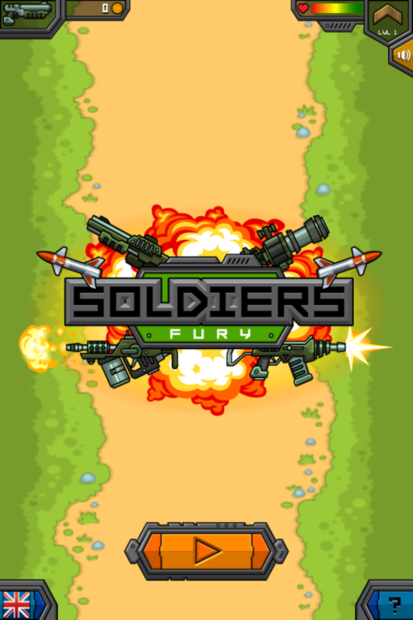 Soldier's Fury Game Welcome Screen Screenshot.