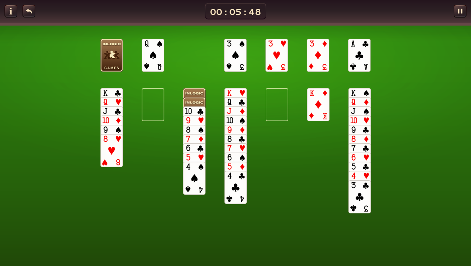 Solitaire 13 In 1 Collection Game Final Move Screenshot.