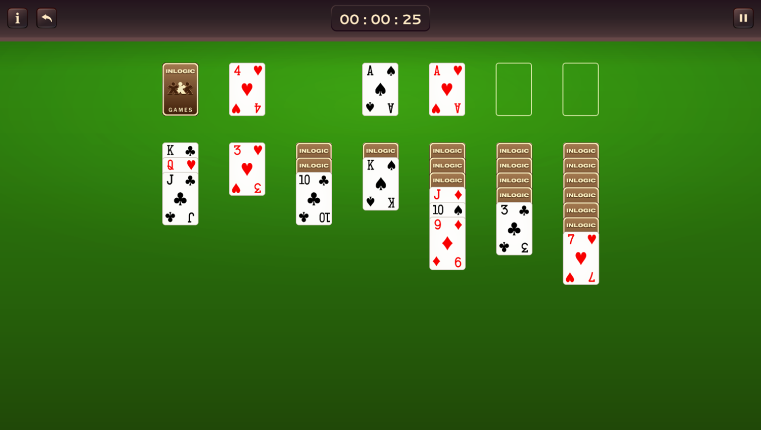 Solitaire 13 In 1 Collection Game Play Screenshot.
