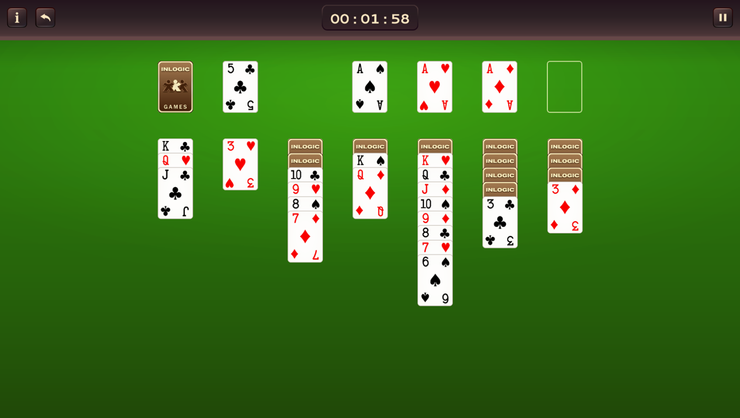 Solitaire 13 In 1 Collection Game Progress Screenshot.