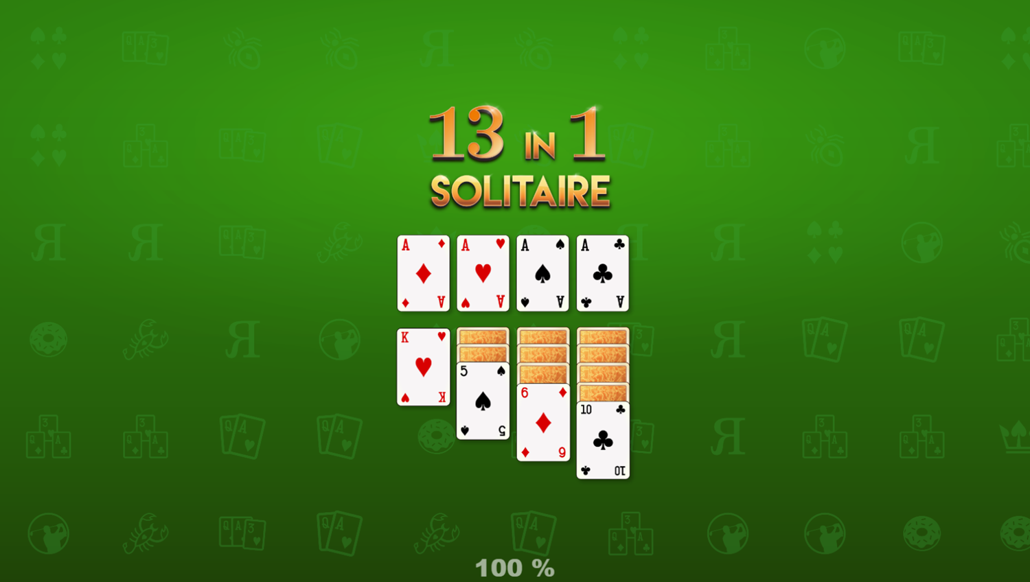 Solitaire 13 In 1 Collection Game Welcome Screen Screenshot.