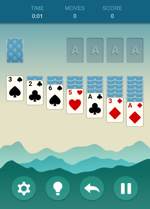 Solitaire Grande Game Start Screenshot.