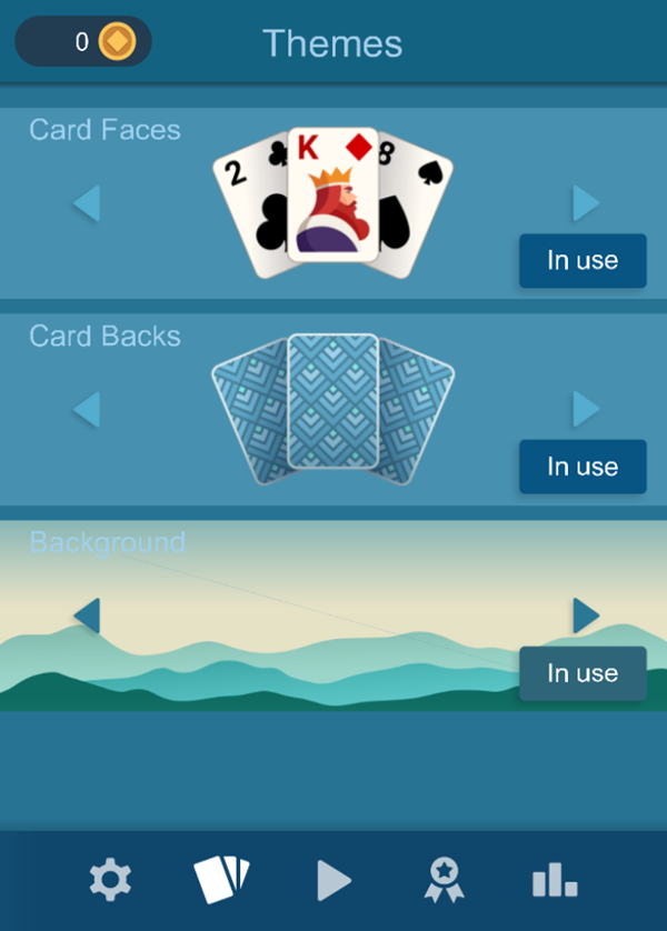 Solitaire Grande Game Themes Screenshot.