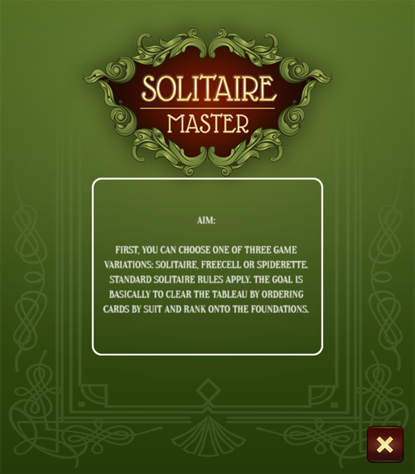 Solitaire Master Game Aim Screenshot.