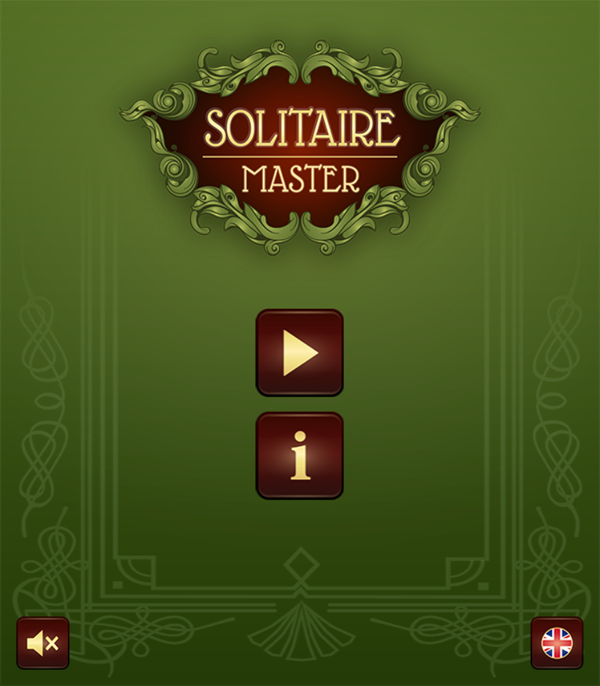 Solitaire Master Game Menu Screenshot.