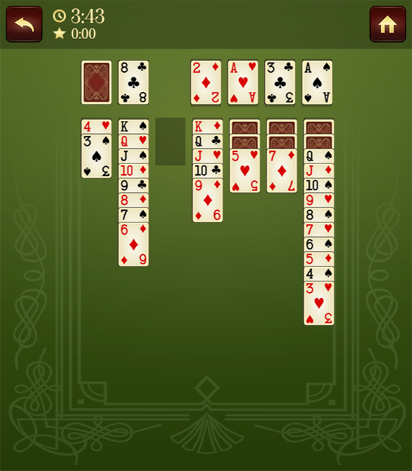 Solitaire Master Game Play Screenshot.