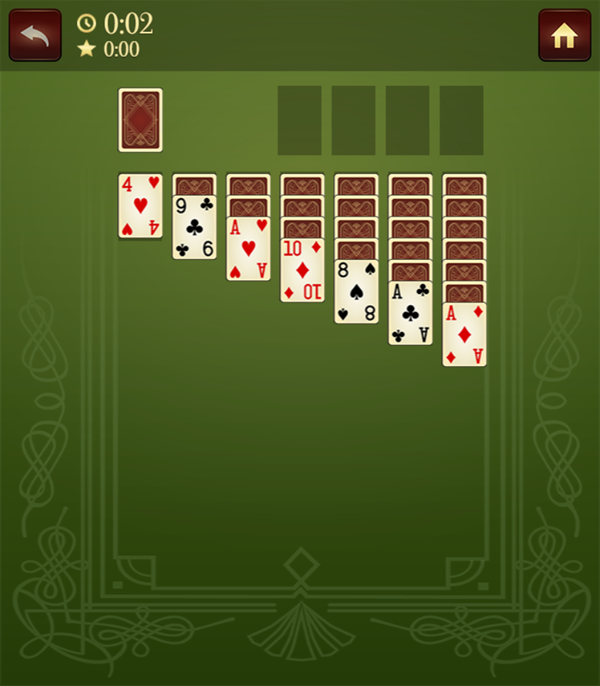 Solitaire Master Game Start Screenshot.