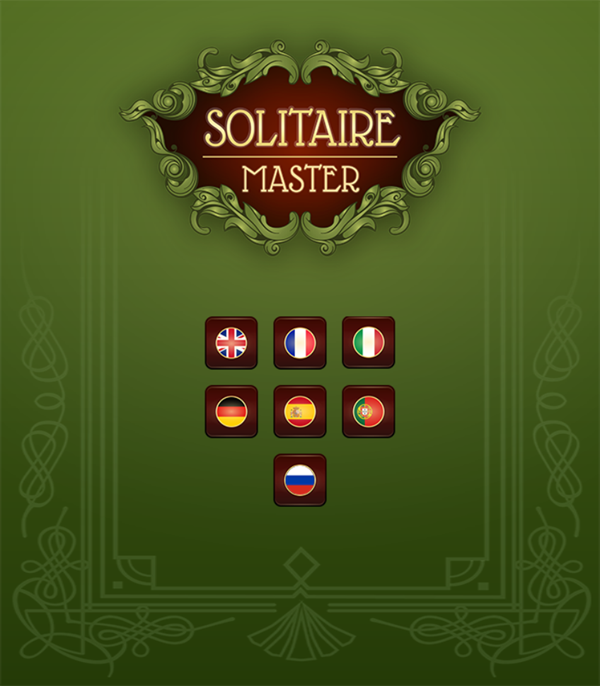 Solitaire Master Game Languages Screenshot.