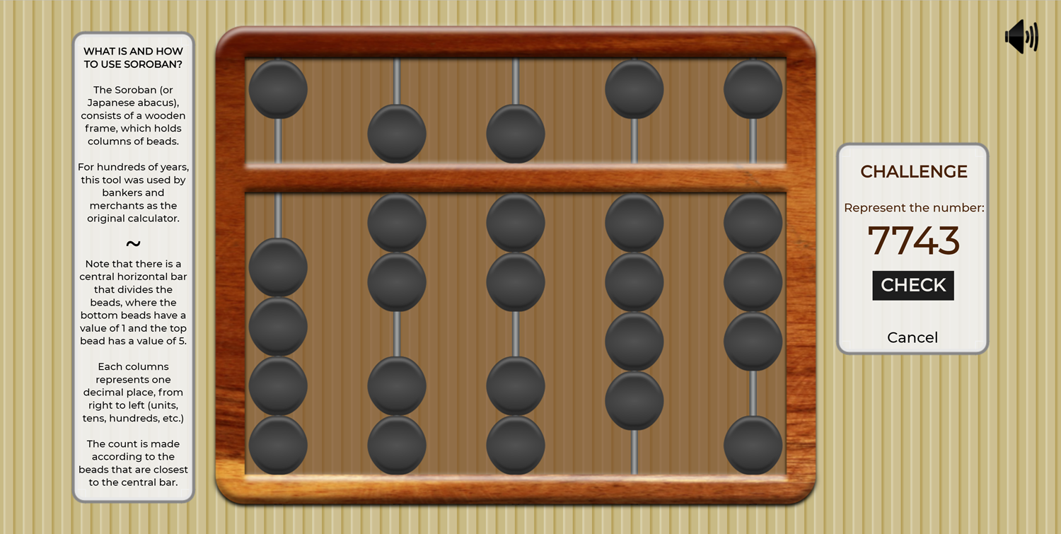 Soroban Game Challenge Screenshot.