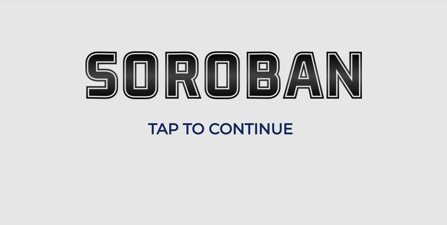 Soroban Game Welcome Screen Screenshot.