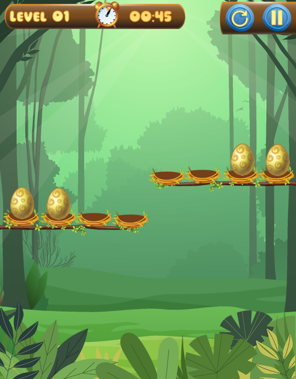 Sort Eggs Game Level Start Screenshot.