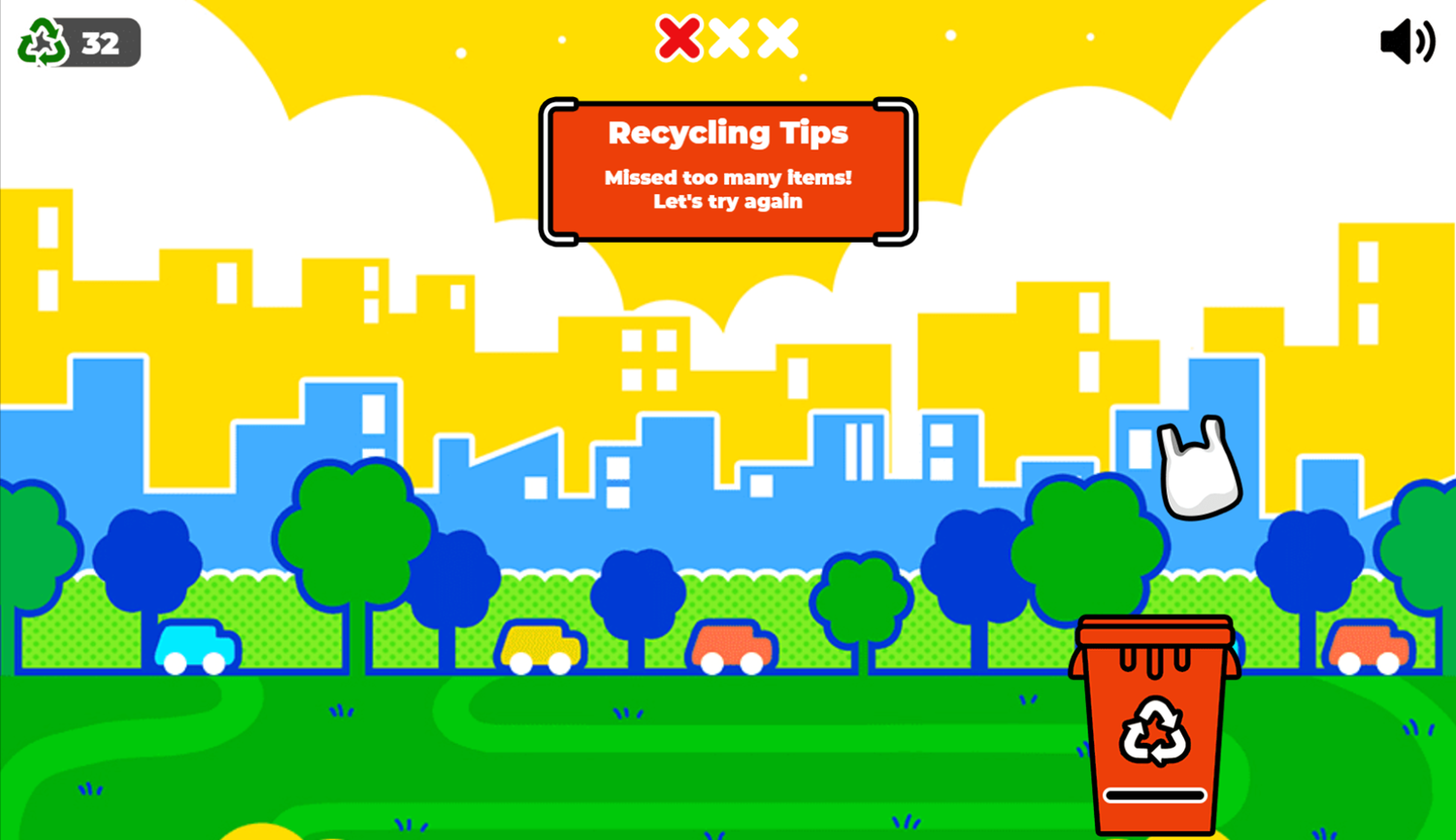 Sort The Trash Game Recycling Tips Screenshot.