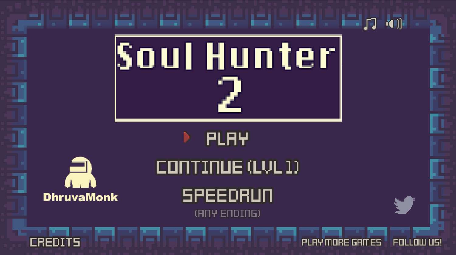 Soul Hunter 2 Game Welcome Screen Screenshot.