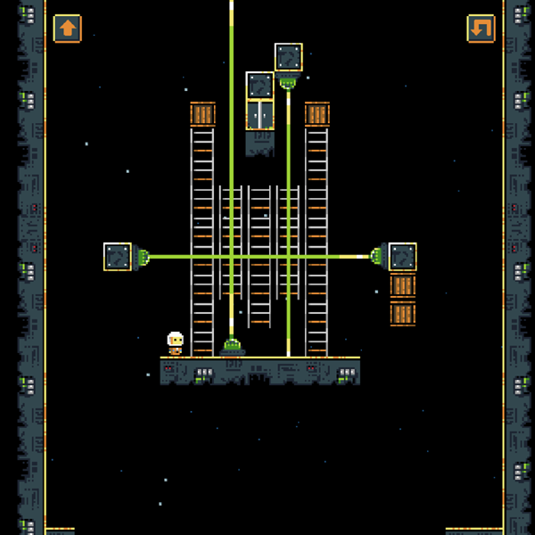 Space Astronaut Puzzle Game Lasers Screenshot.