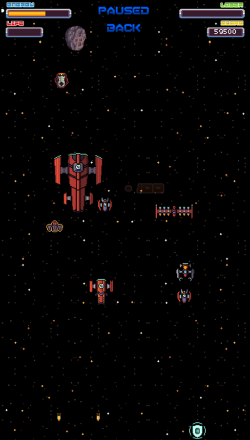 Space Battleship Orion Game Over Screenshot.