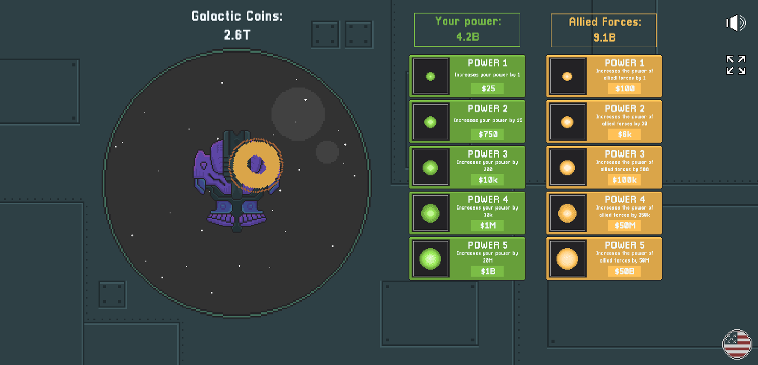 Space Defense Idle Game Enemy Defeated Screenshot.