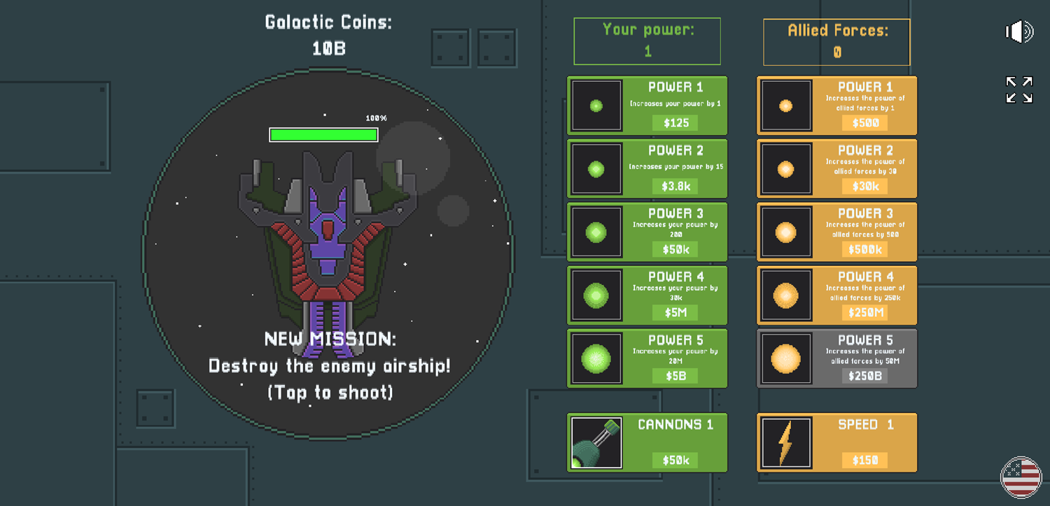 Space Defense Idle Game Fifth Enemy Screenshot.