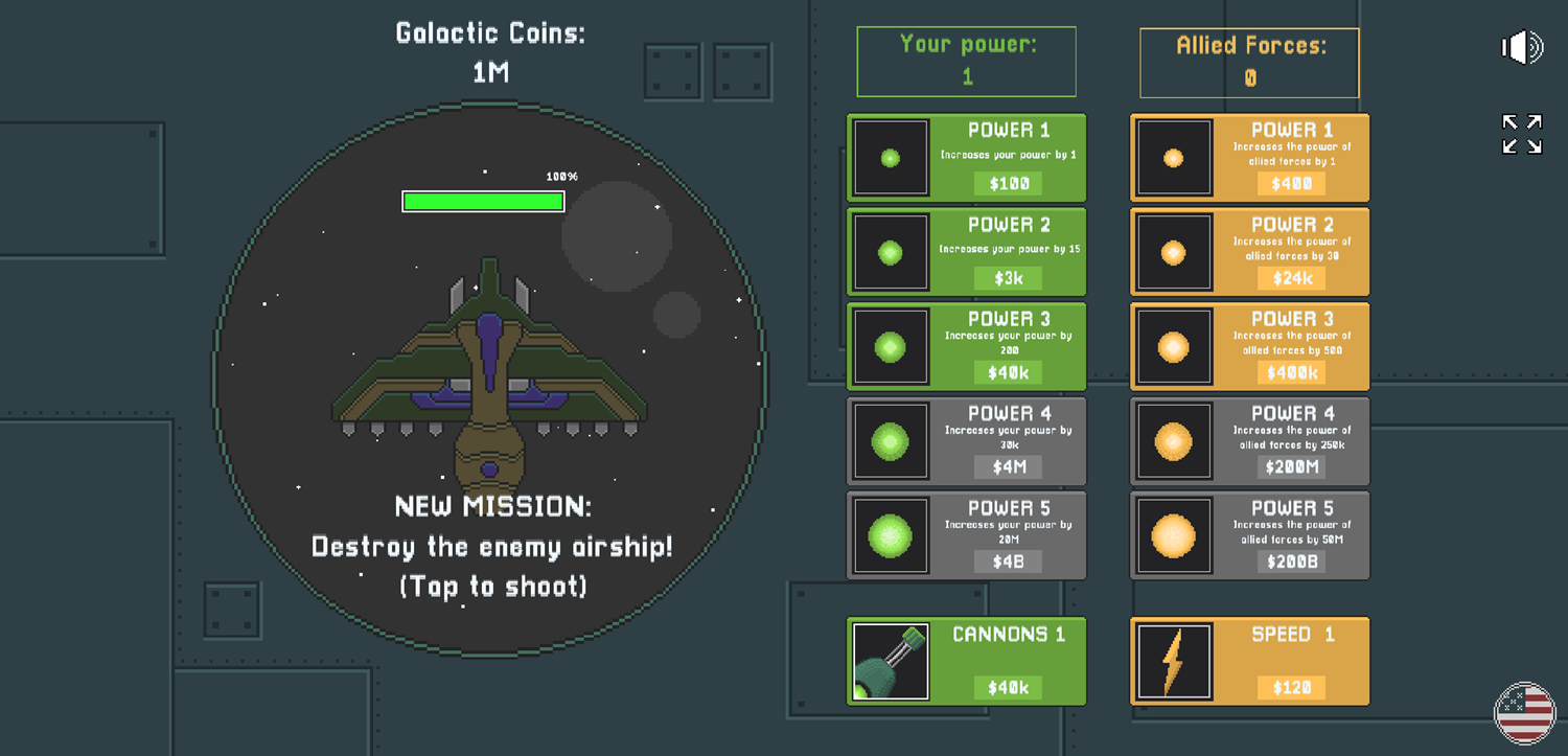 Space Defense Idle Game Fourth Enemy Screenshot.