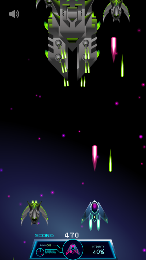Space Hero Game Play Screenshot.