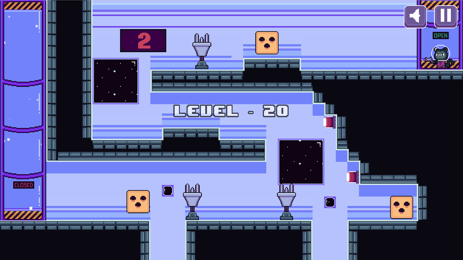 Space Kitten Game Final Level Screenshot.