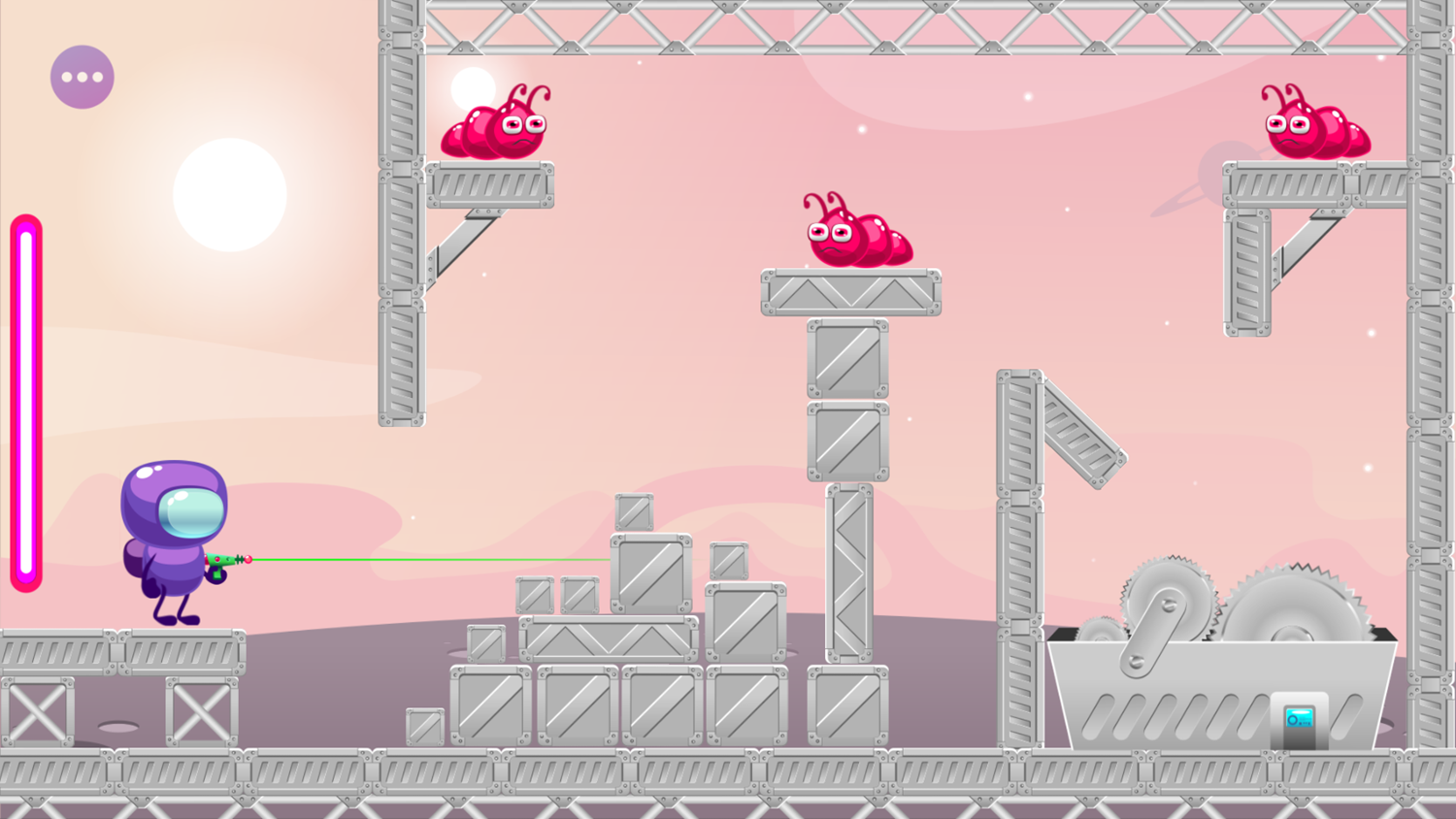 Space Pest Annihilation Game Level Progress Screenshot.