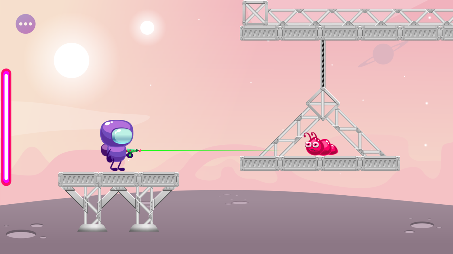 Space Pest Annihilation Game Level Start Screenshot.