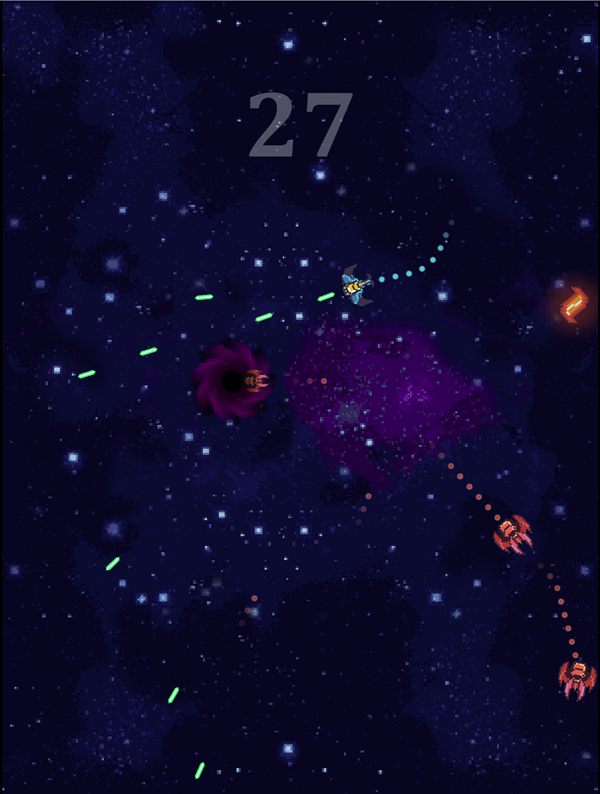 Space Pursuit Game Shooting Screenshot.