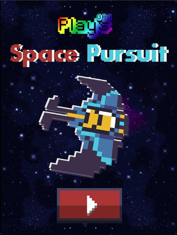 Space Pursuit Game Welcome Screen Screenshot.