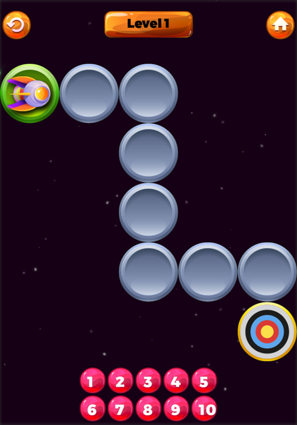 Space Race Game Level Start Screenshot.