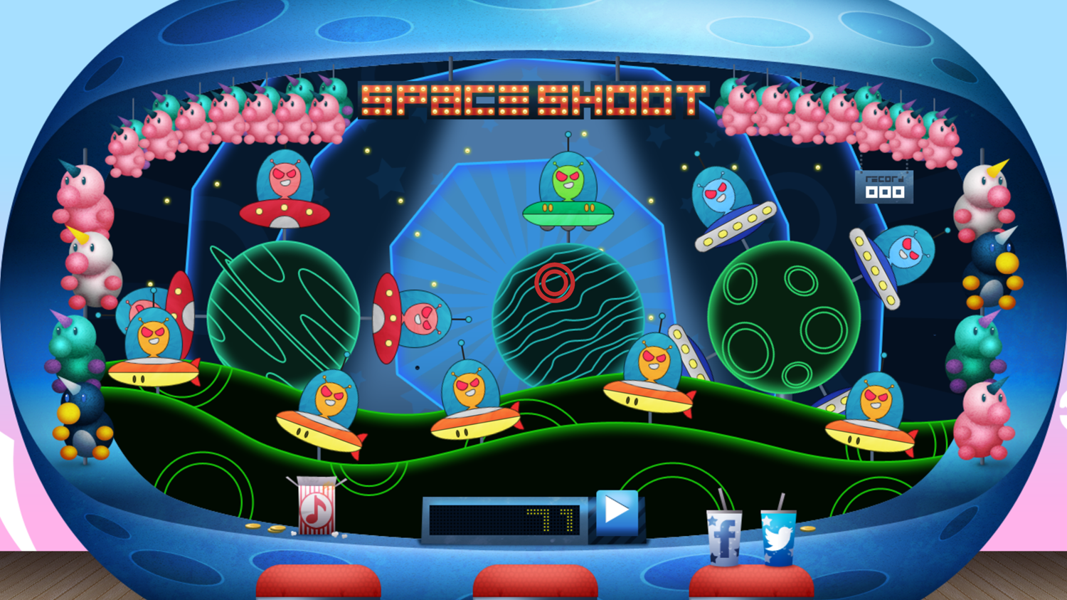 Space Shoot Game Screenshot.