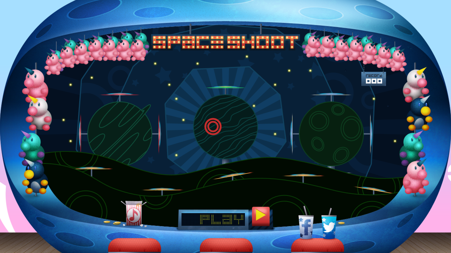 Space Shoot Game Welcome Screenshot.