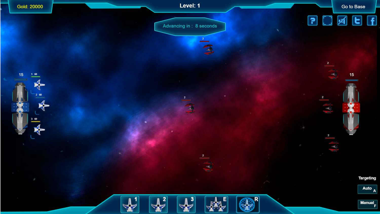 Space Supremacy Game Start Screenshot.