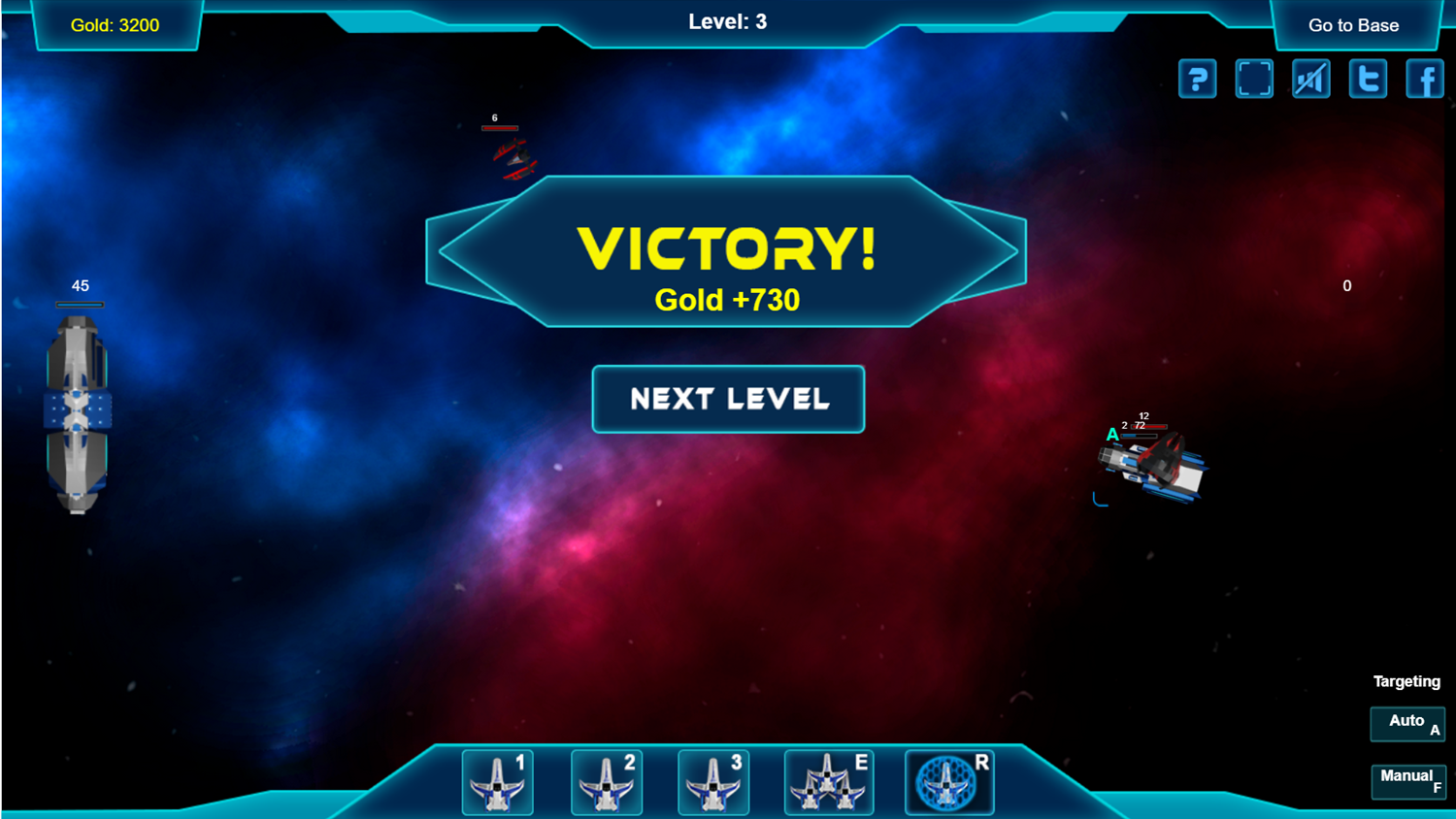 Space Supremacy Game Victory Screenshot.