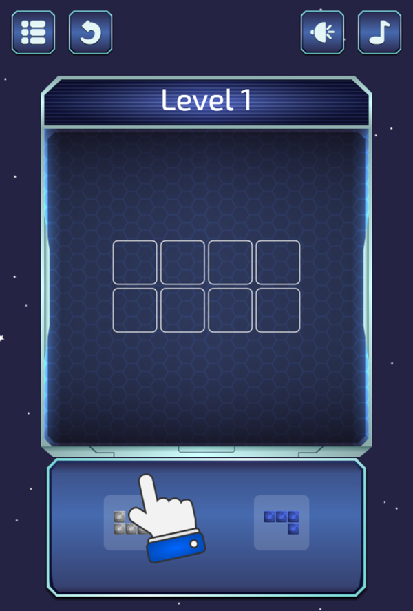 Spacial Blocks Game How To Play Screenshot.